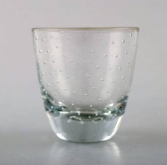 Gunnel Nyman for Nuutajärvi. Two vodka glasses in clear art glass.