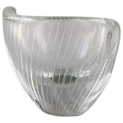 Vase en verre transparent Tapio Wirkkala pour Iittala, Finlande, années 1960