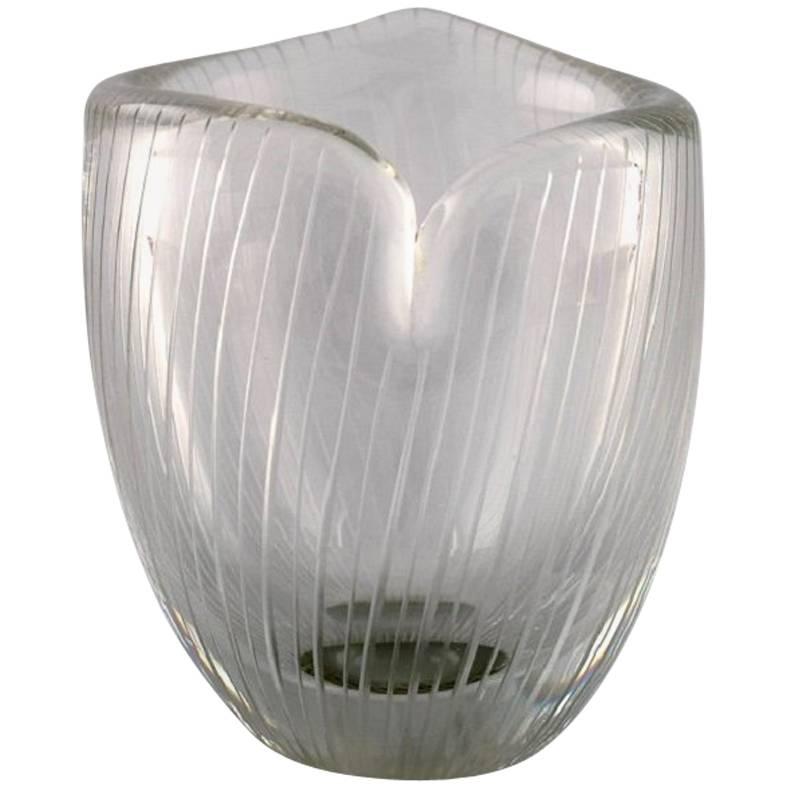 Tapio Wirkkala for Iittala, Finland, circa 1960, Clear Glass Vase