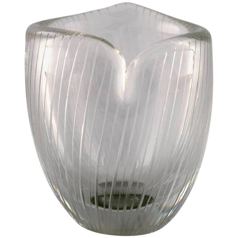 Tapio Wirkkala for Iittala, Finland, circa 1960, Clear Glass Vase For Sale