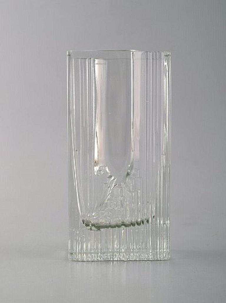 Mid-20th Century Tapio Wirkkala for Iittala, Three Vases in Art Glass, Finnish Design 1960s For Sale