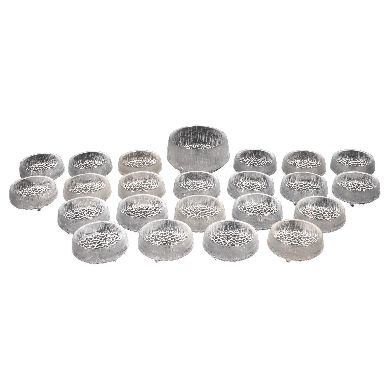Tapio Wirkkala for Iittala, "Ultima Thule" Glass Footed Serving & Dessert Bowls For Sale
