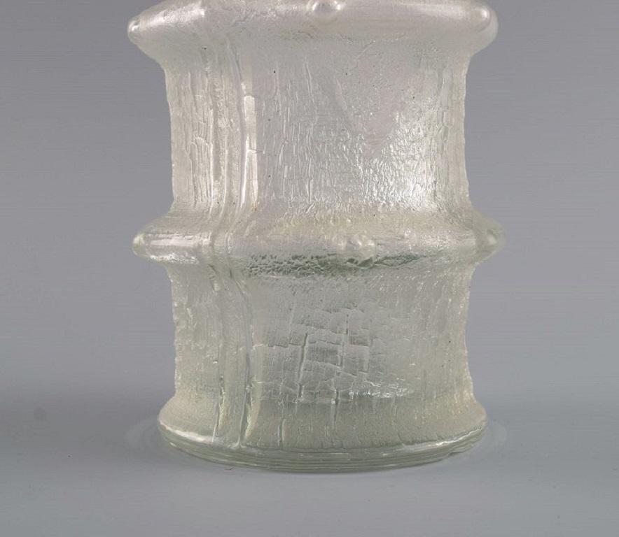 Finnish Timo Sarpaneva, Vase in Clear Mouth Blown Art Glass, 1960s