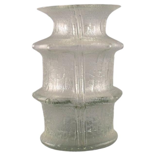 Timo Sarpaneva, Vase in Clear Mouth Blown Art Glass, 1960s