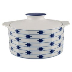 Tapio Wirkkala for Rosenthal, Corinth Lidded Tureen in Blue Painted Porcelain