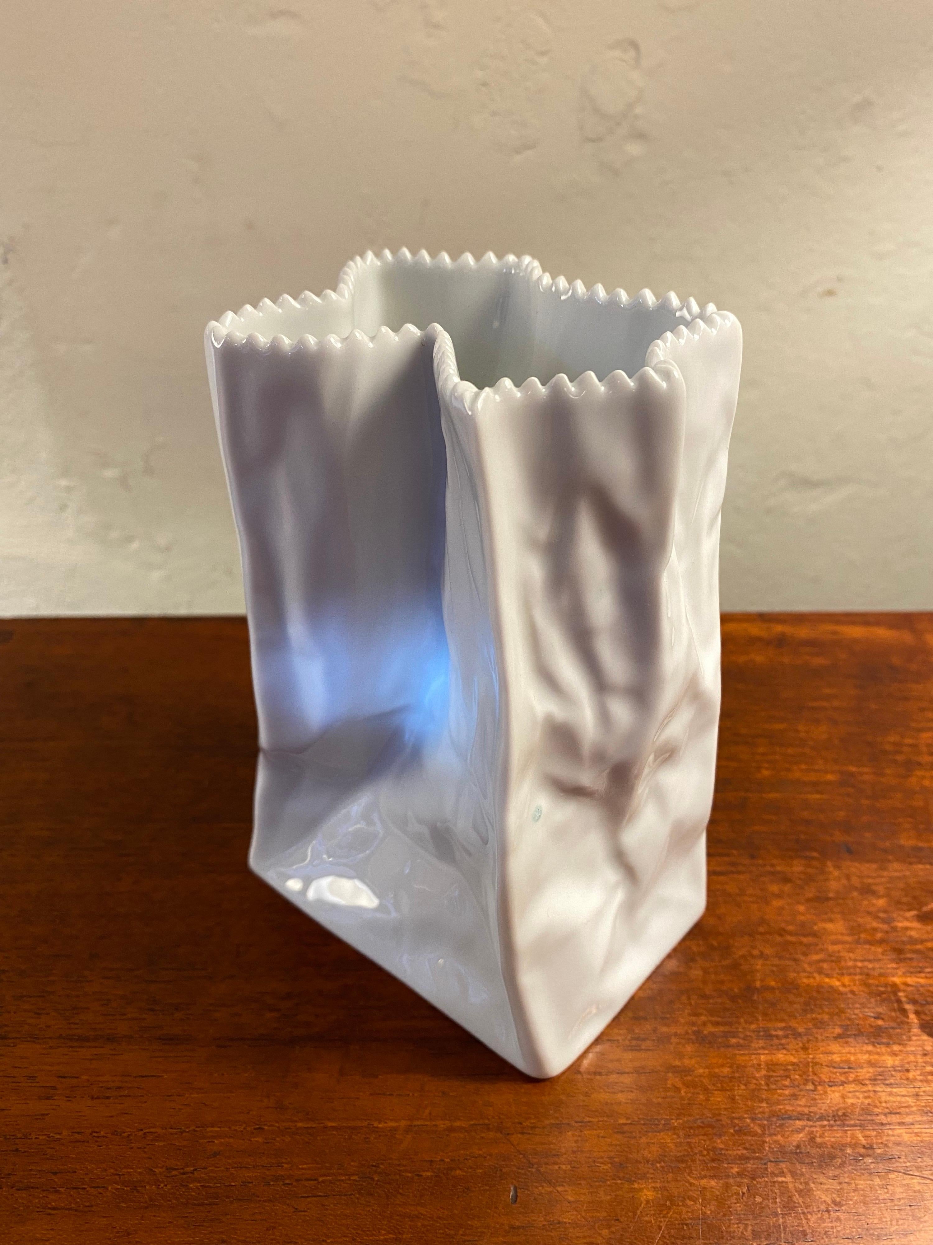 Mid-Century Modern Tapio Wirkkala for Rosenthal “Do Not Litter Bags” Vase