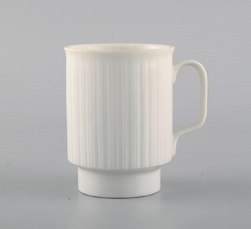 Scandinavian Modern Tapio Wirkkala for Rosenthal, Five Porcelain Noire Mocha Cups with Saucers For Sale