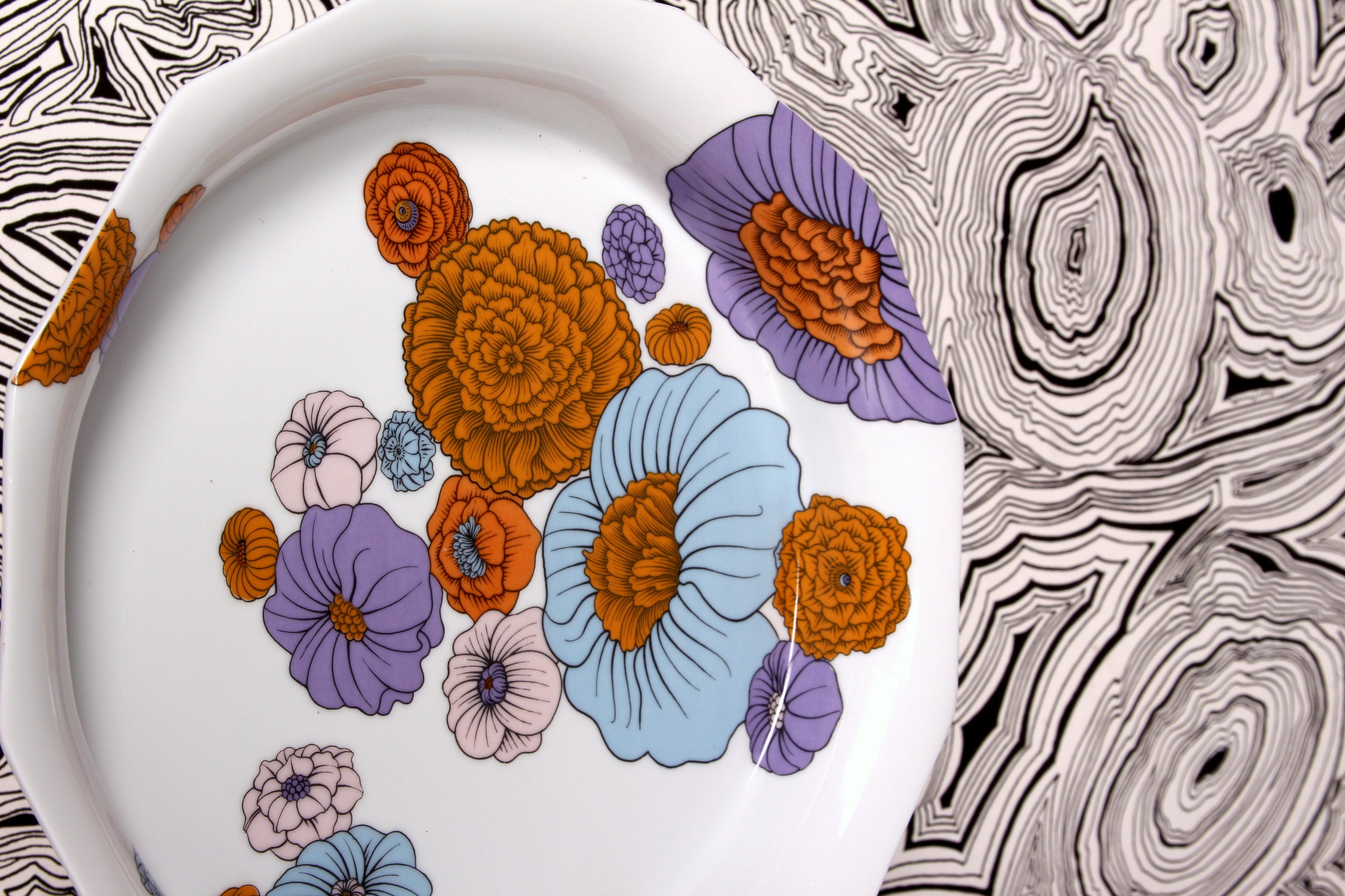 Tapio Wirkkala for ROSENTHAL POLYGON PATRAS huge bowl fruit plate Ø 29cm 1970s For Sale 4