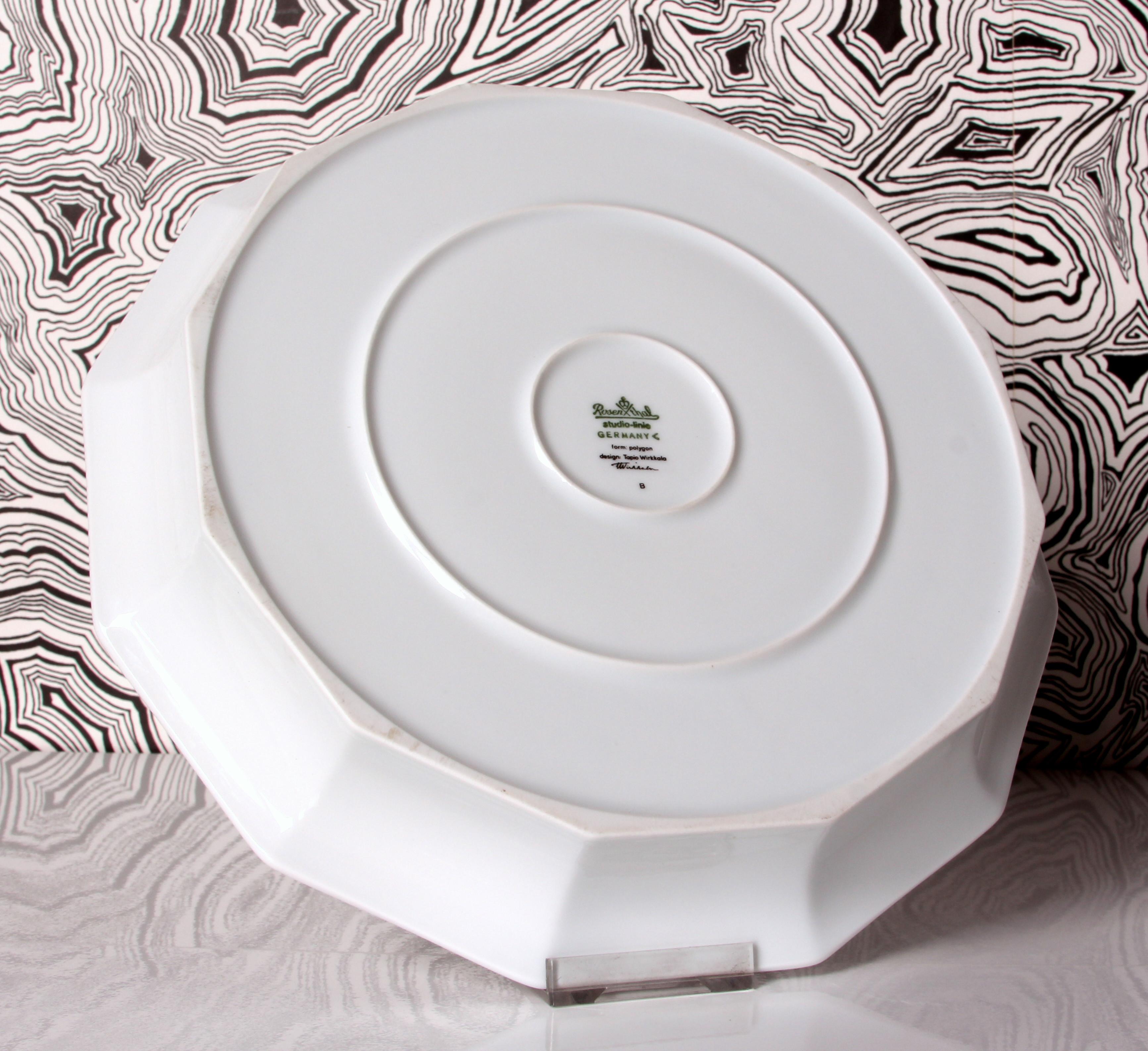 German Tapio Wirkkala for ROSENTHAL POLYGON PATRAS huge bowl fruit plate Ø 29cm 1970s For Sale