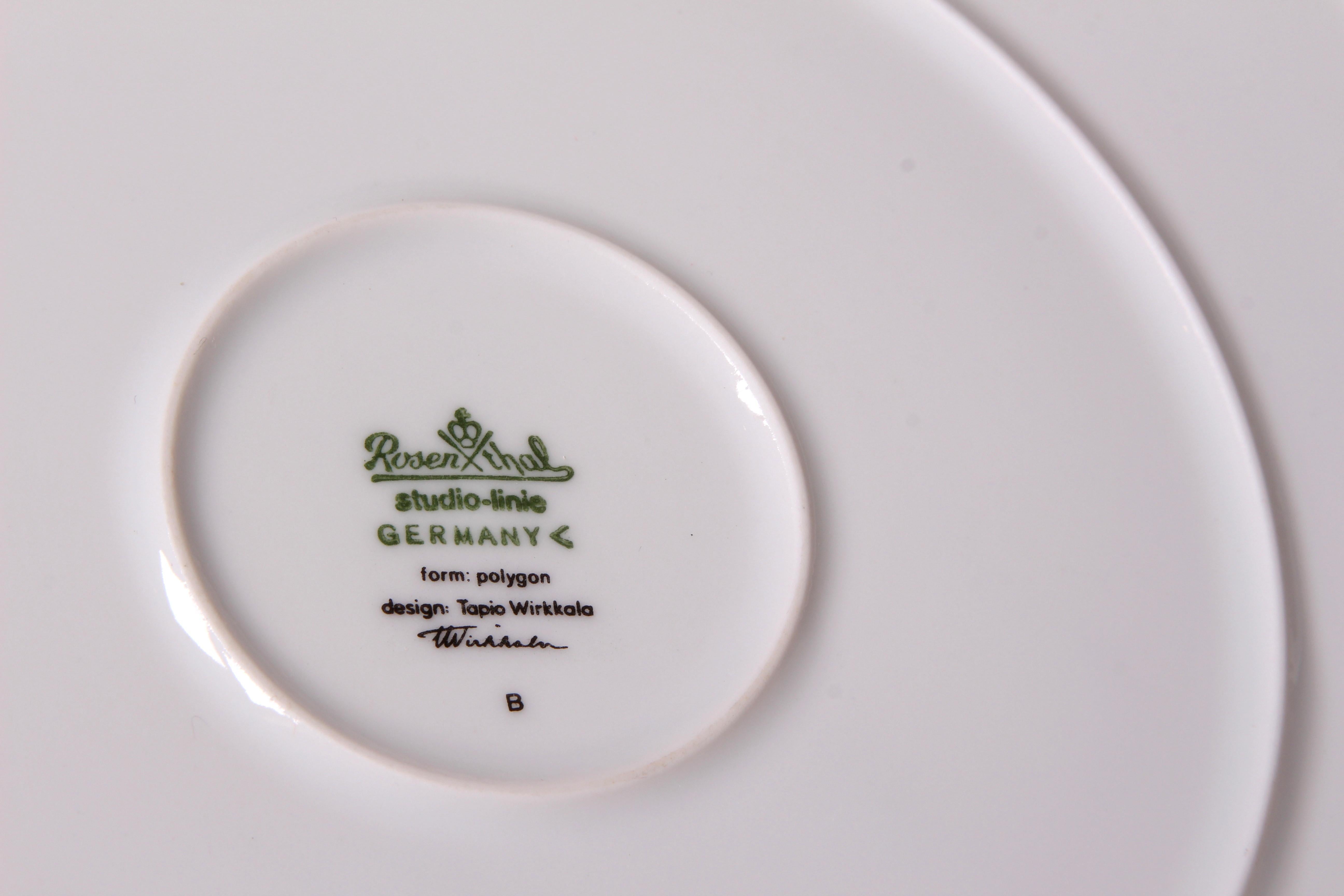 Glazed Tapio Wirkkala for ROSENTHAL POLYGON PATRAS huge bowl fruit plate Ø 29cm 1970s For Sale
