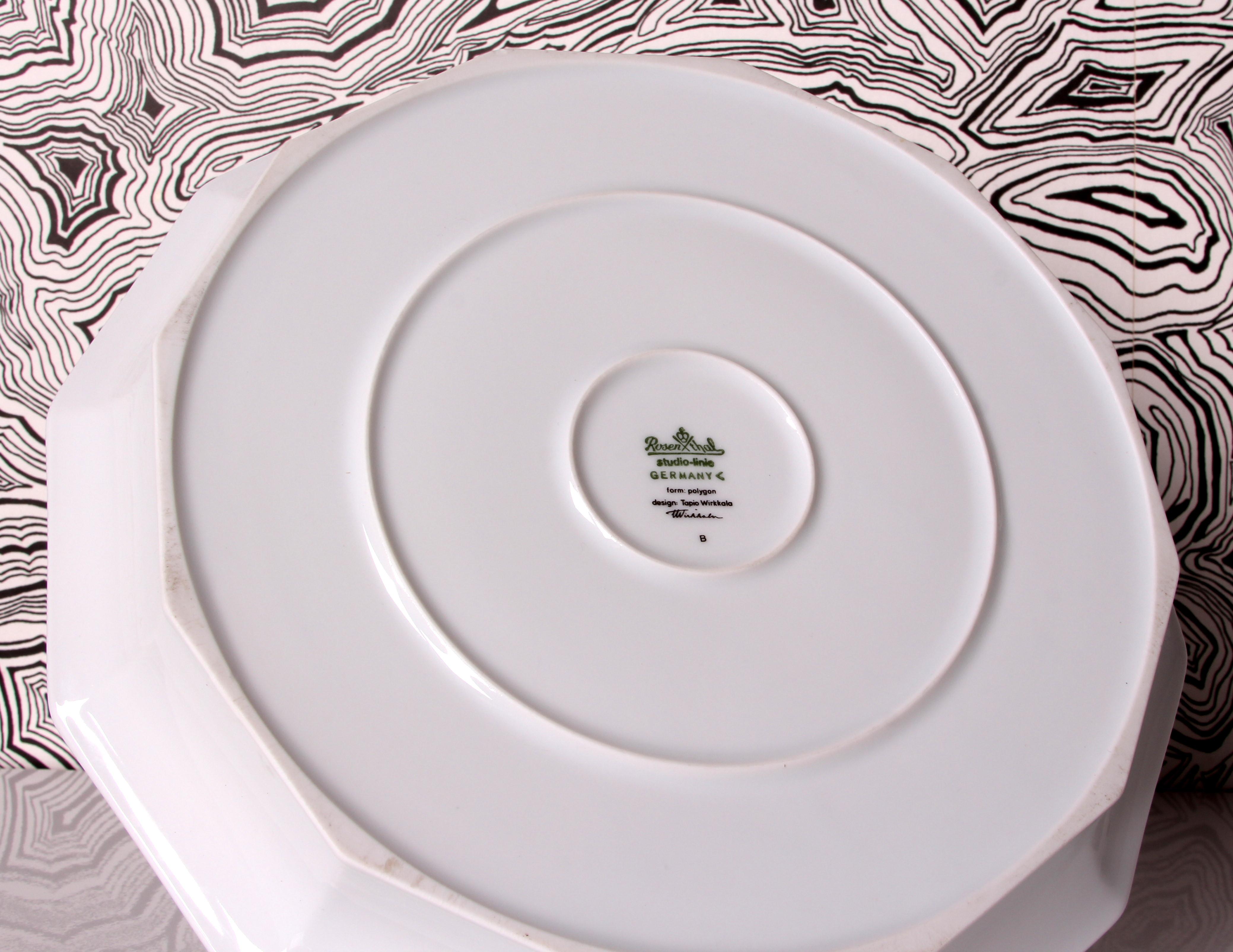Tapio Wirkkala for ROSENTHAL POLYGON PATRAS huge bowl fruit plate Ø 29cm 1970s In Good Condition For Sale In Landshut, BY