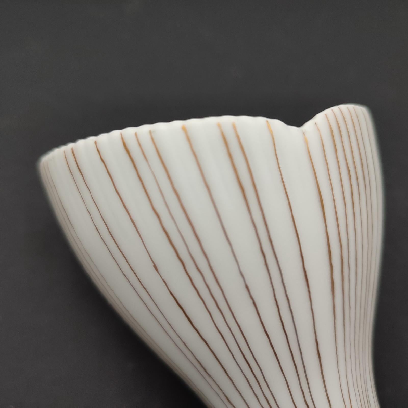 Tapio Wirkkala for Rosenthal Porcelain Wide Mouth Vase, Western Germany, 1960s For Sale 4