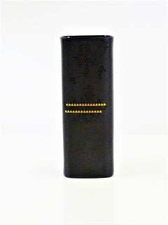 Tapio Wirkkala für Rosenthal Porcelaine Noire Vase in flachem Schwarz und Gold:: 1960er Jahre