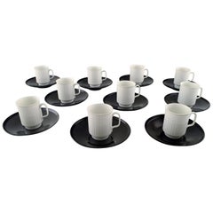 Tapio Wirkkala for Rosenthal Studio-Line Porcelain Noire, Ten Pc. Coffee Service