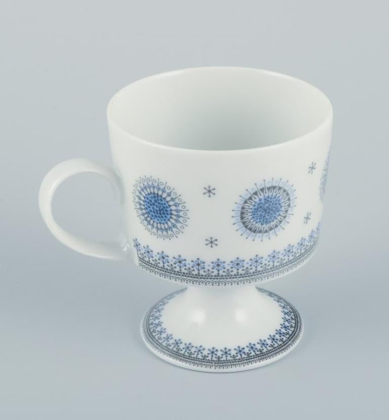 Hand-Painted Tapio Wirkkala for Rosenthal Studio-line. Set of five demitasse cups and saucers For Sale