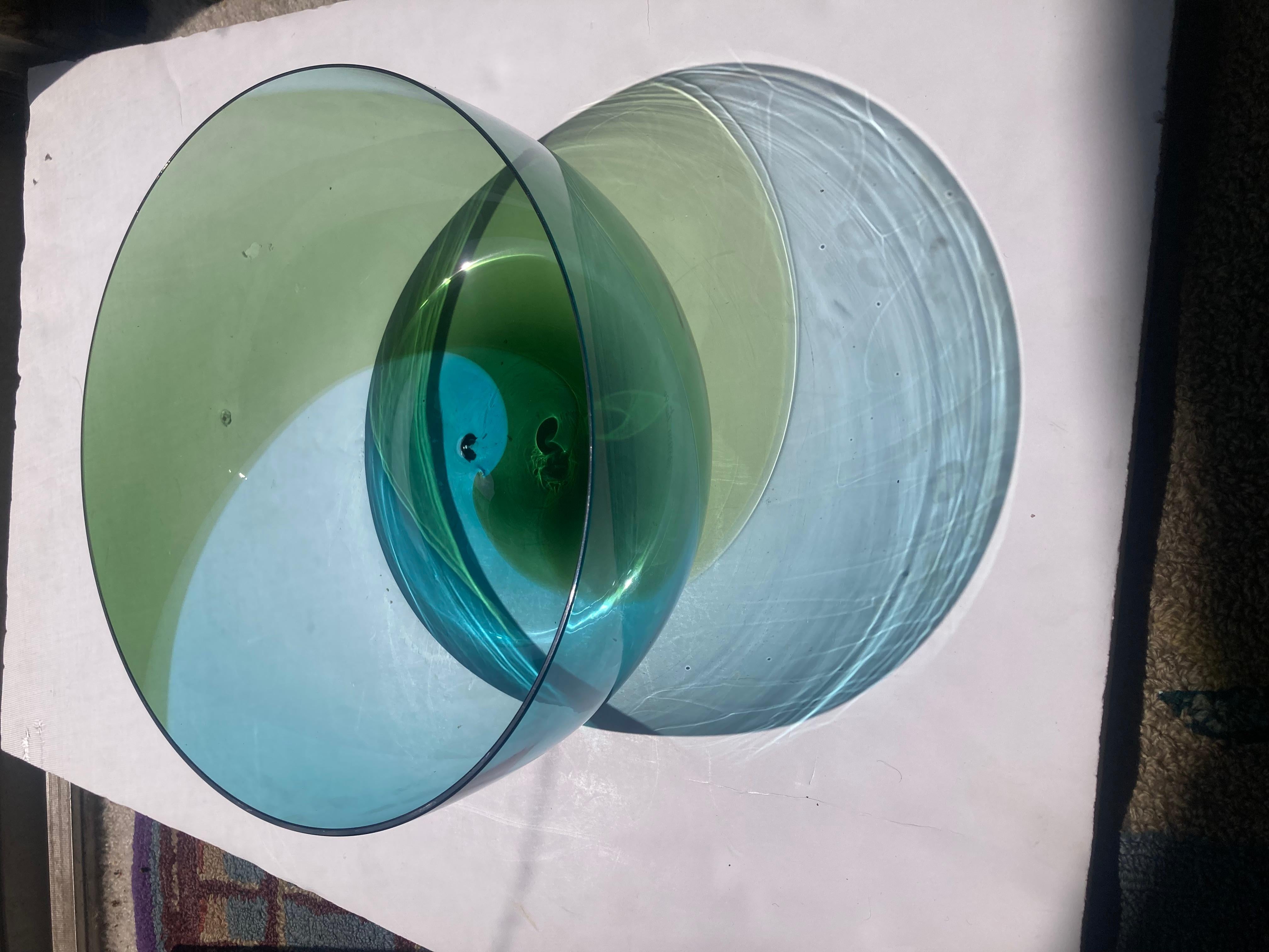 Tapio Wirkkala para Venini Centro de mesa/vaso de cristal de Murano 