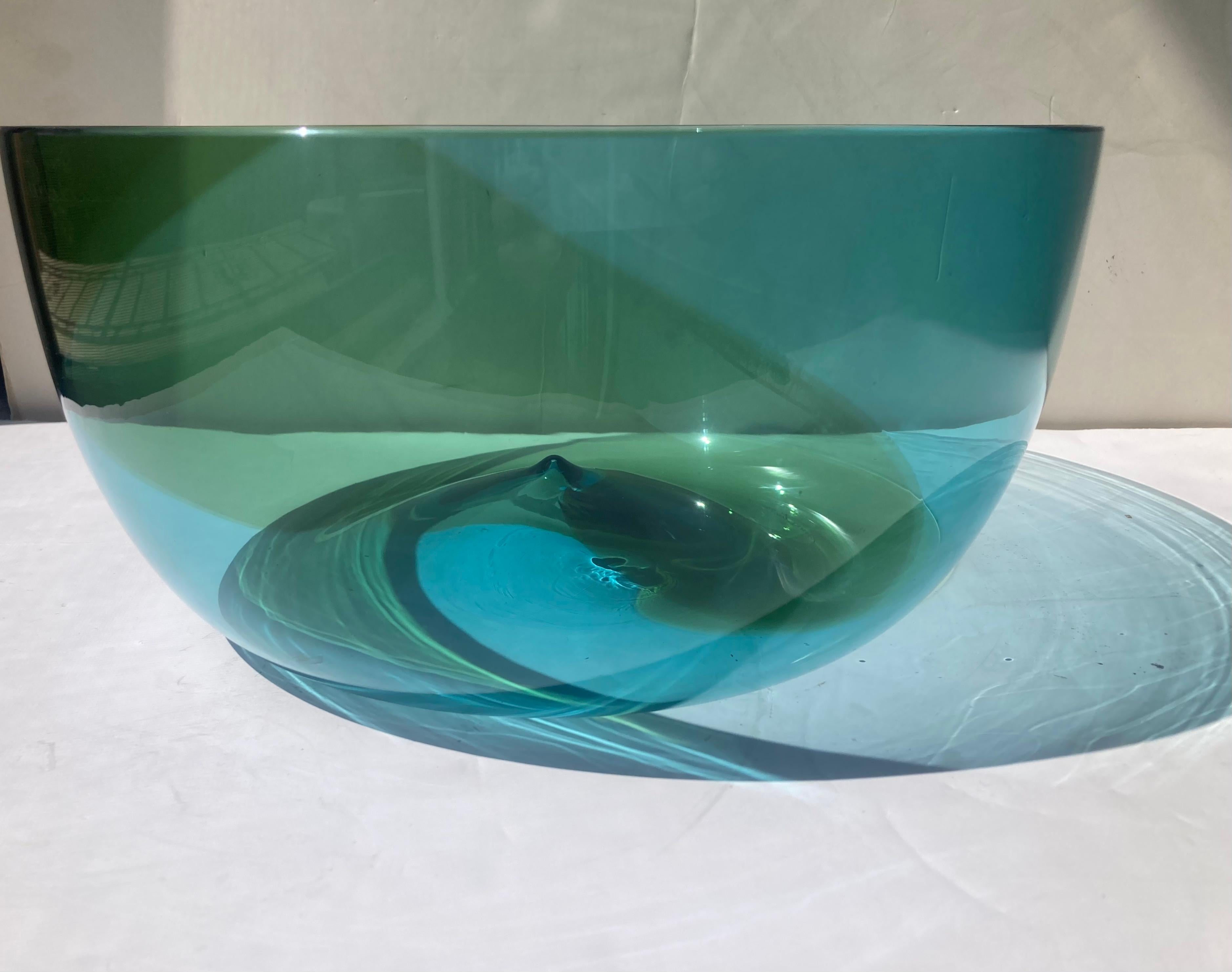 Tapio Wirkkala para Venini Centro de mesa/vaso de cristal de Murano 