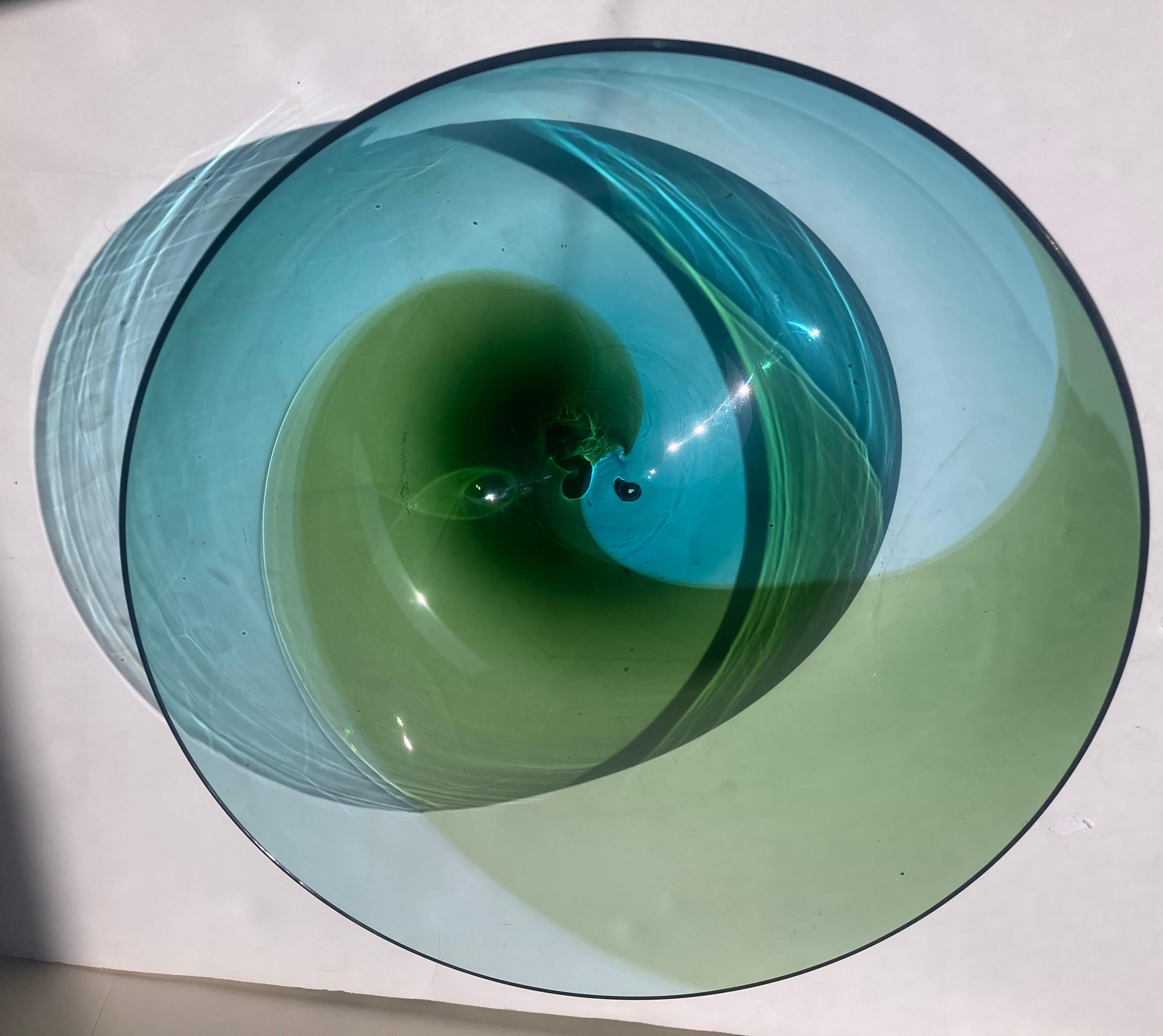 Tapio Wirkkala para Venini Centro de mesa/vaso de cristal de Murano 