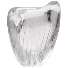 Tapio Wirkkala Glass Comb Cut Vase