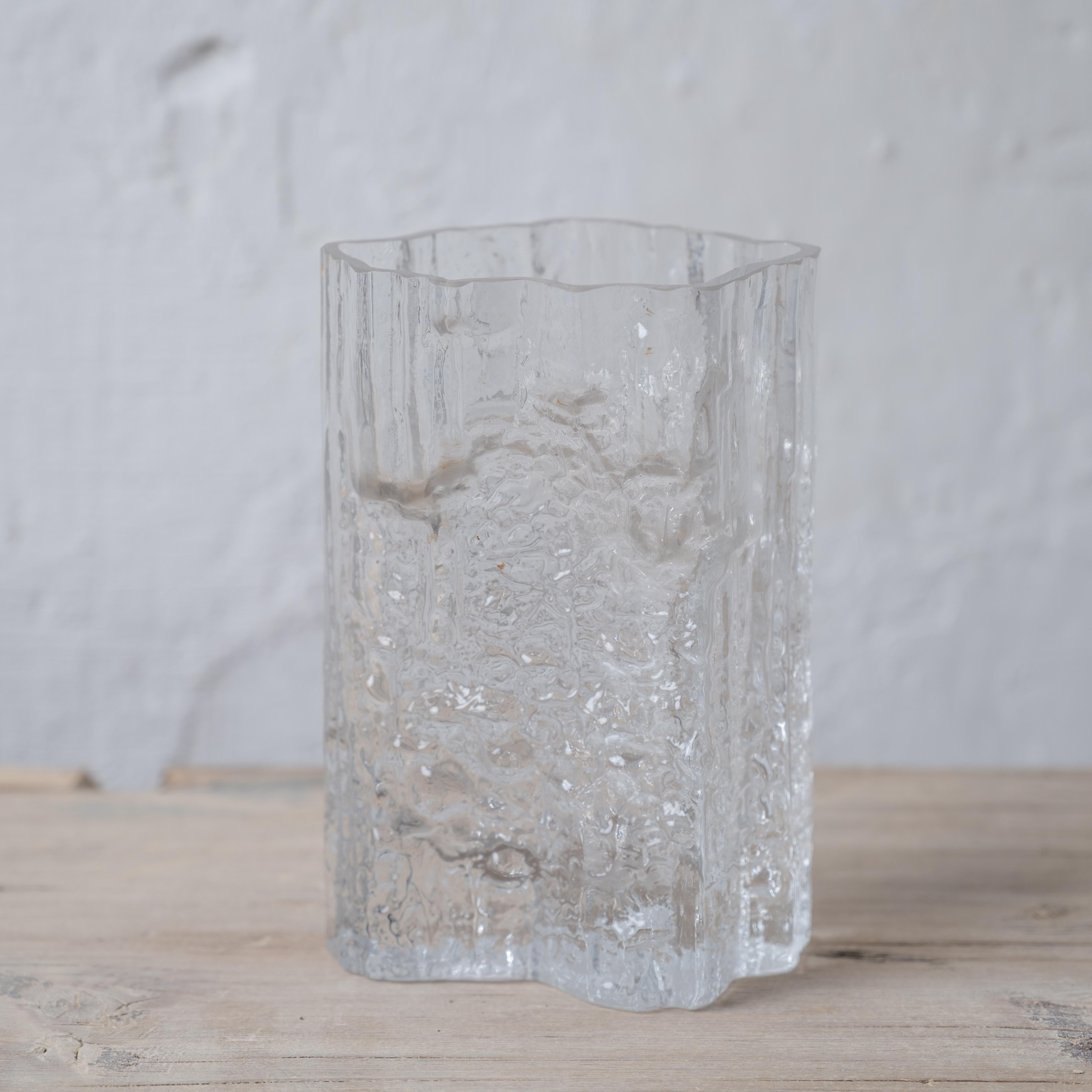 Finnish Tapio Wirkkala Glass Vase, Finland, 1970s For Sale