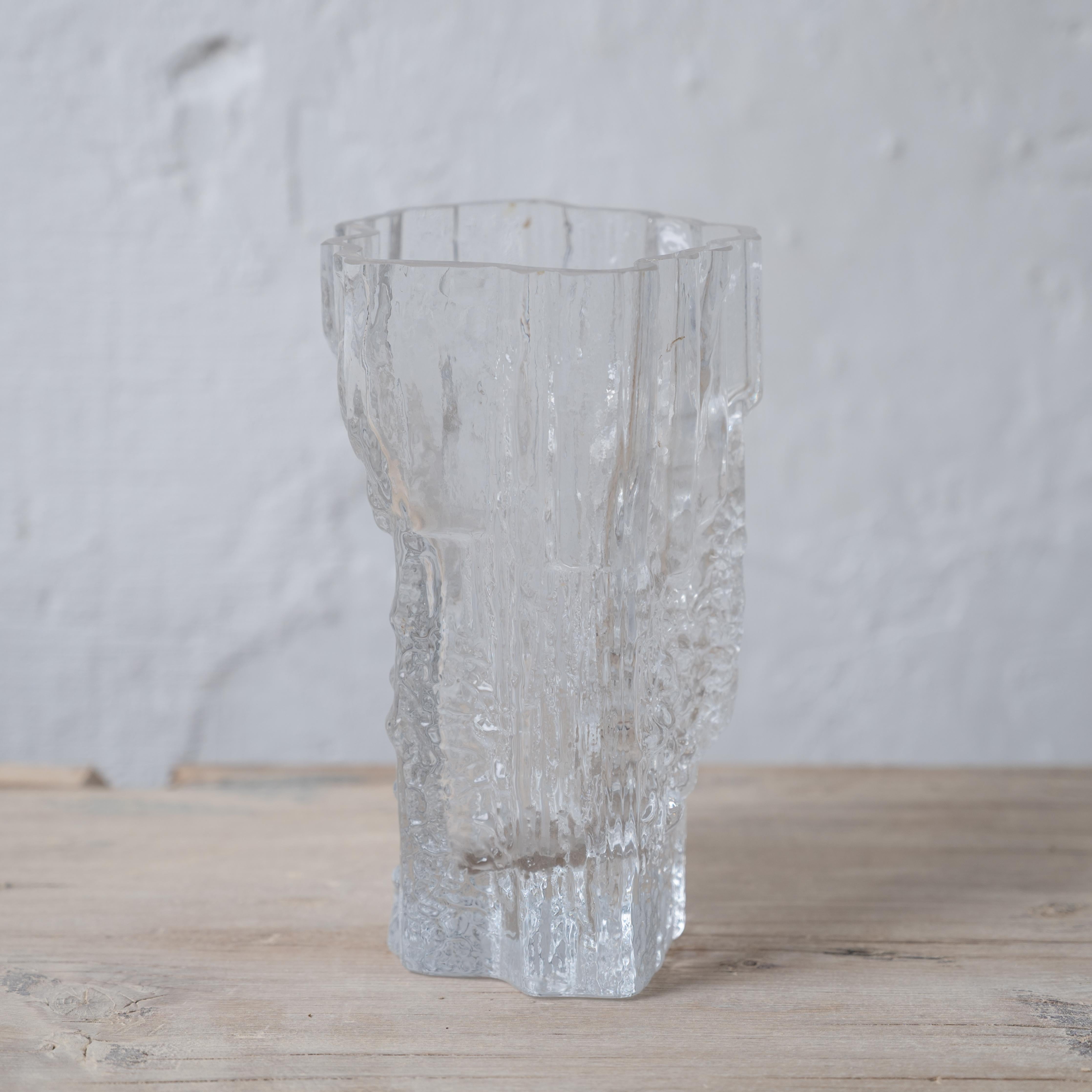 Late 20th Century Tapio Wirkkala Glass Vase, Finland, 1970s For Sale