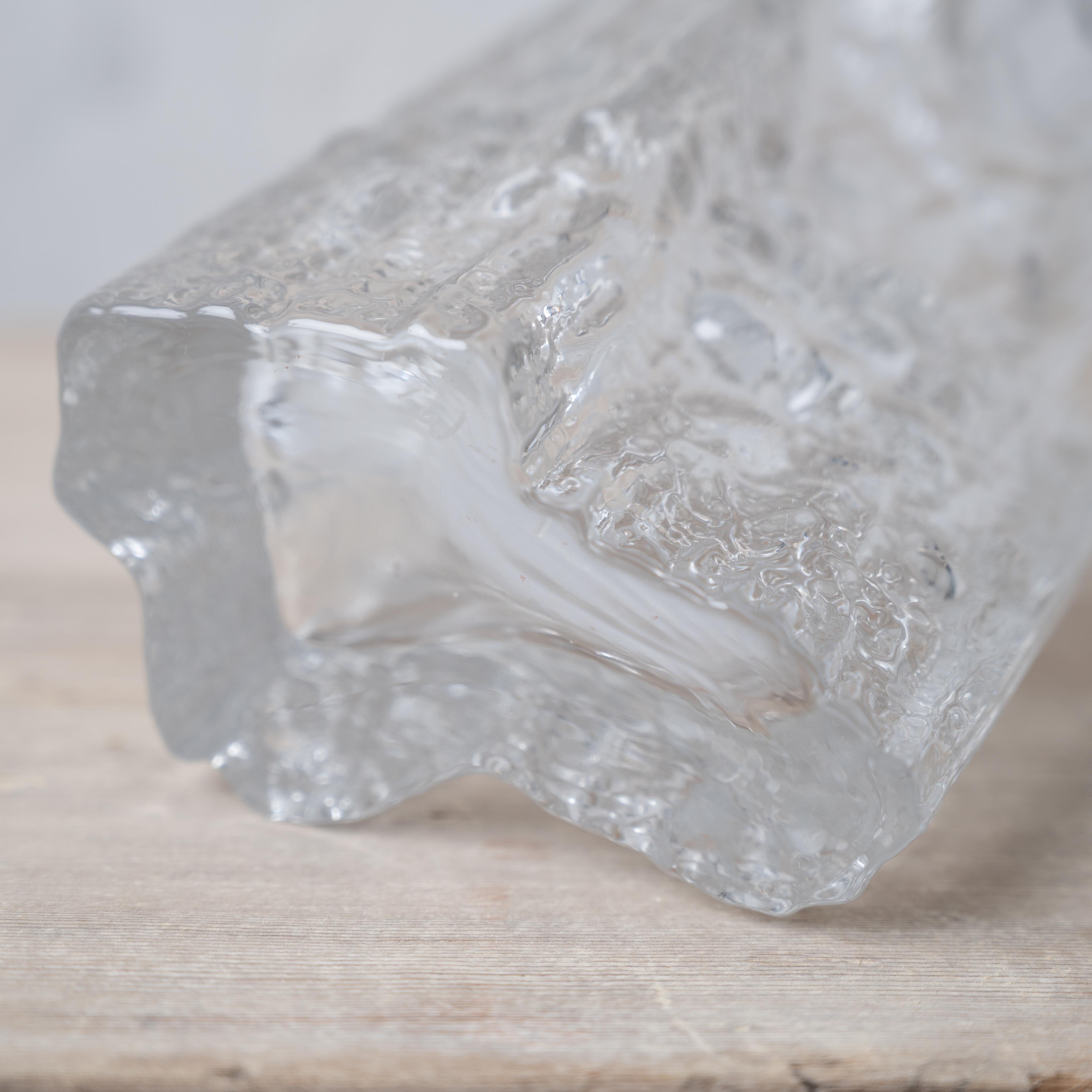 Tapio Wirkkala Glass Vase, Finland, 1970s For Sale 3