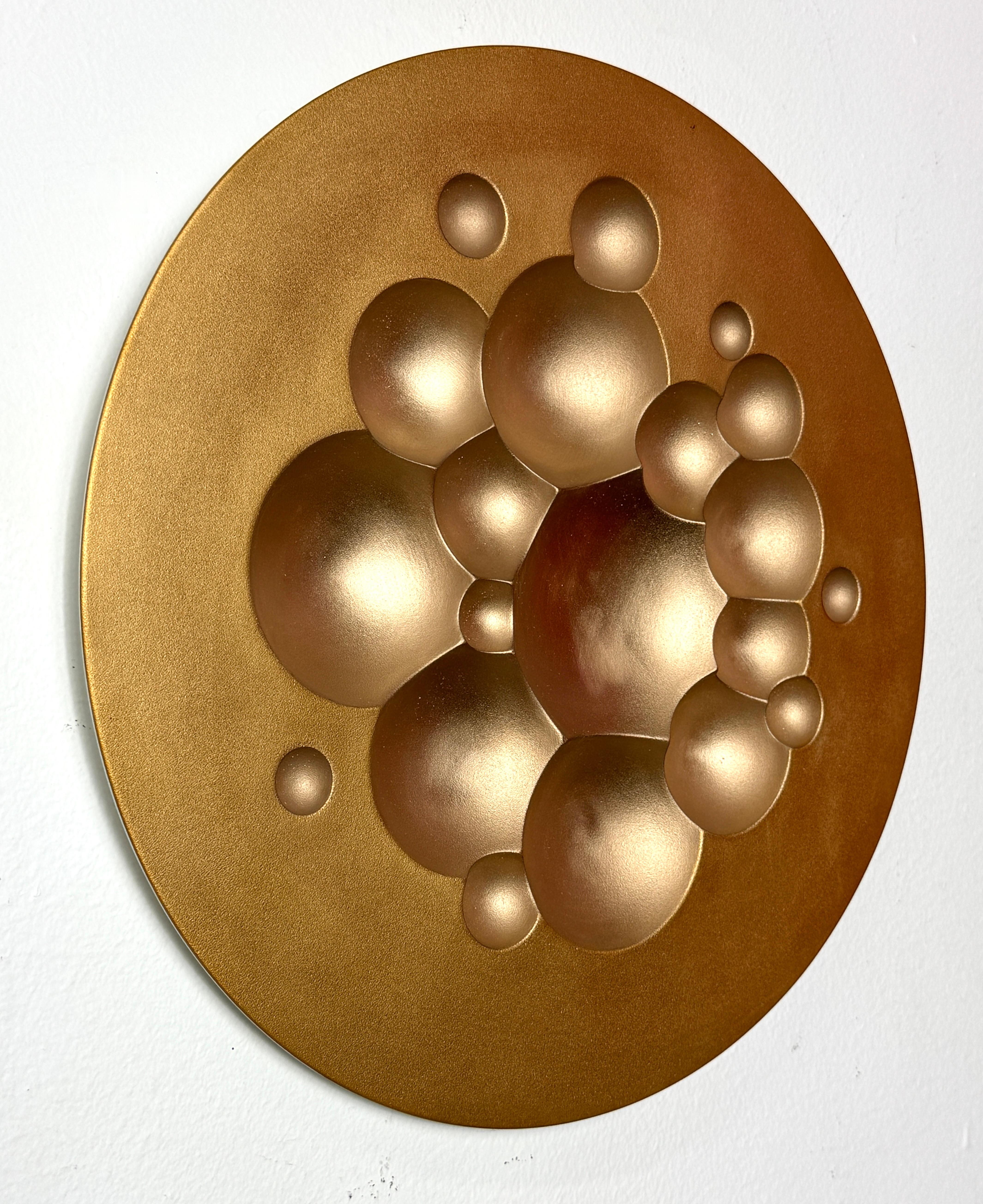 Late 20th Century Tapio Wirkkala Gold Porcelain Wall Hanging Plate Sculpture for Rosenthal 1971