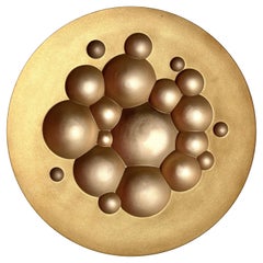 Tapio Wirkkala Gold Porcelain Wall Hanging Plate Sculpture for Rosenthal 1971