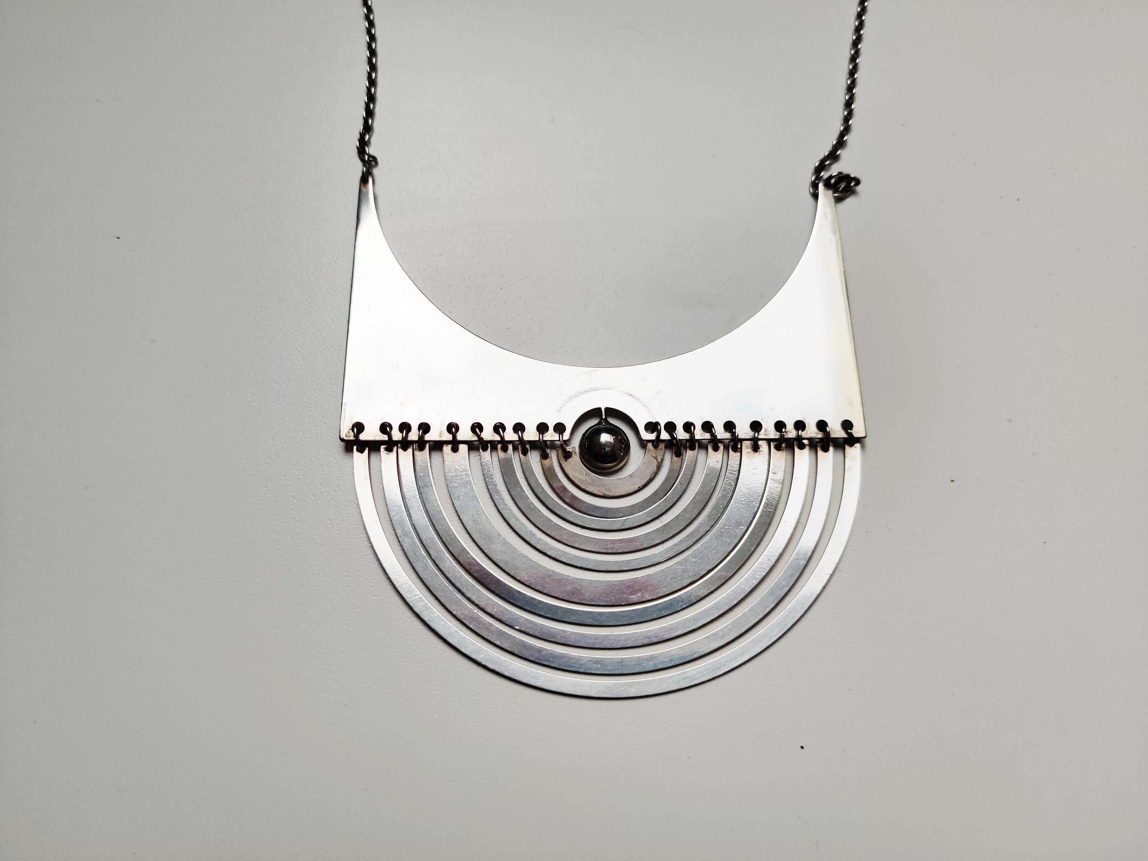 Mid-Century Modern Tapio Wirkkala, Half Moon Necklace
