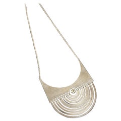 Tapio Wirkkala Half Moon "Puolikuu" Sterling Silver Necklace, 1972 Finland