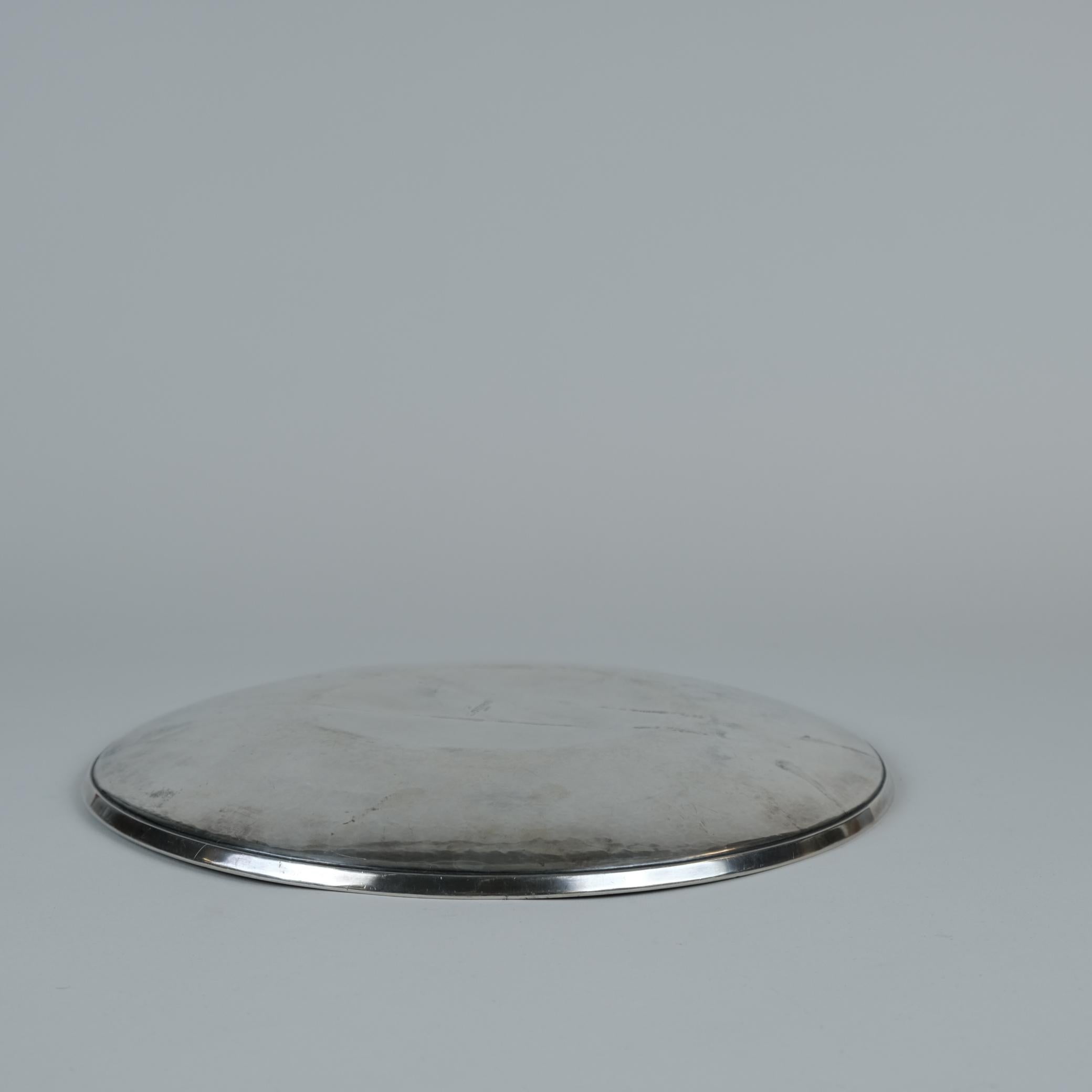 Tapio Wirkkala Handgehämmerte runde Silberschale, Kultakeskus 1970 im Angebot 1