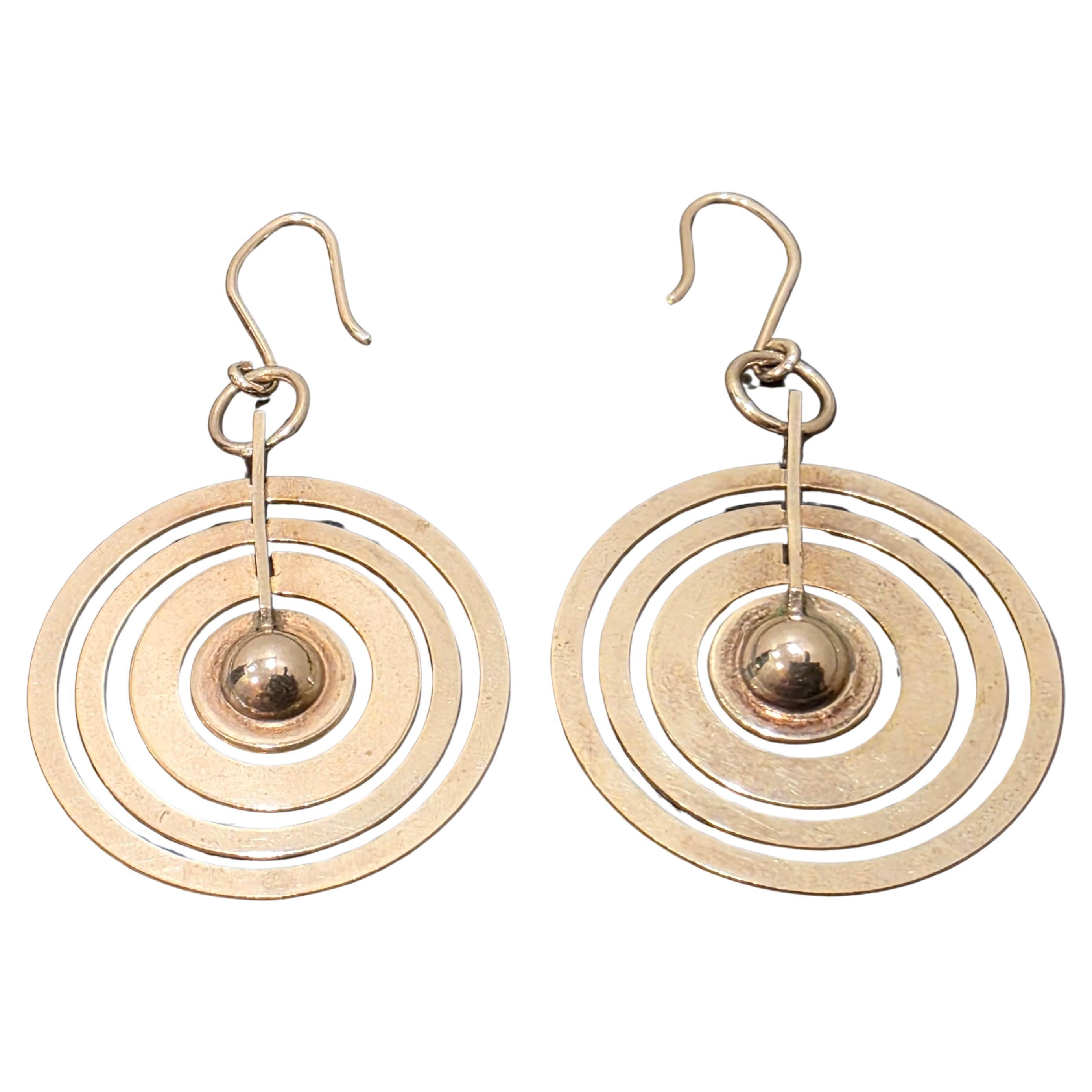 Tapio Wirkkala Hopeakuu " Siver Moon " earrings For Sale