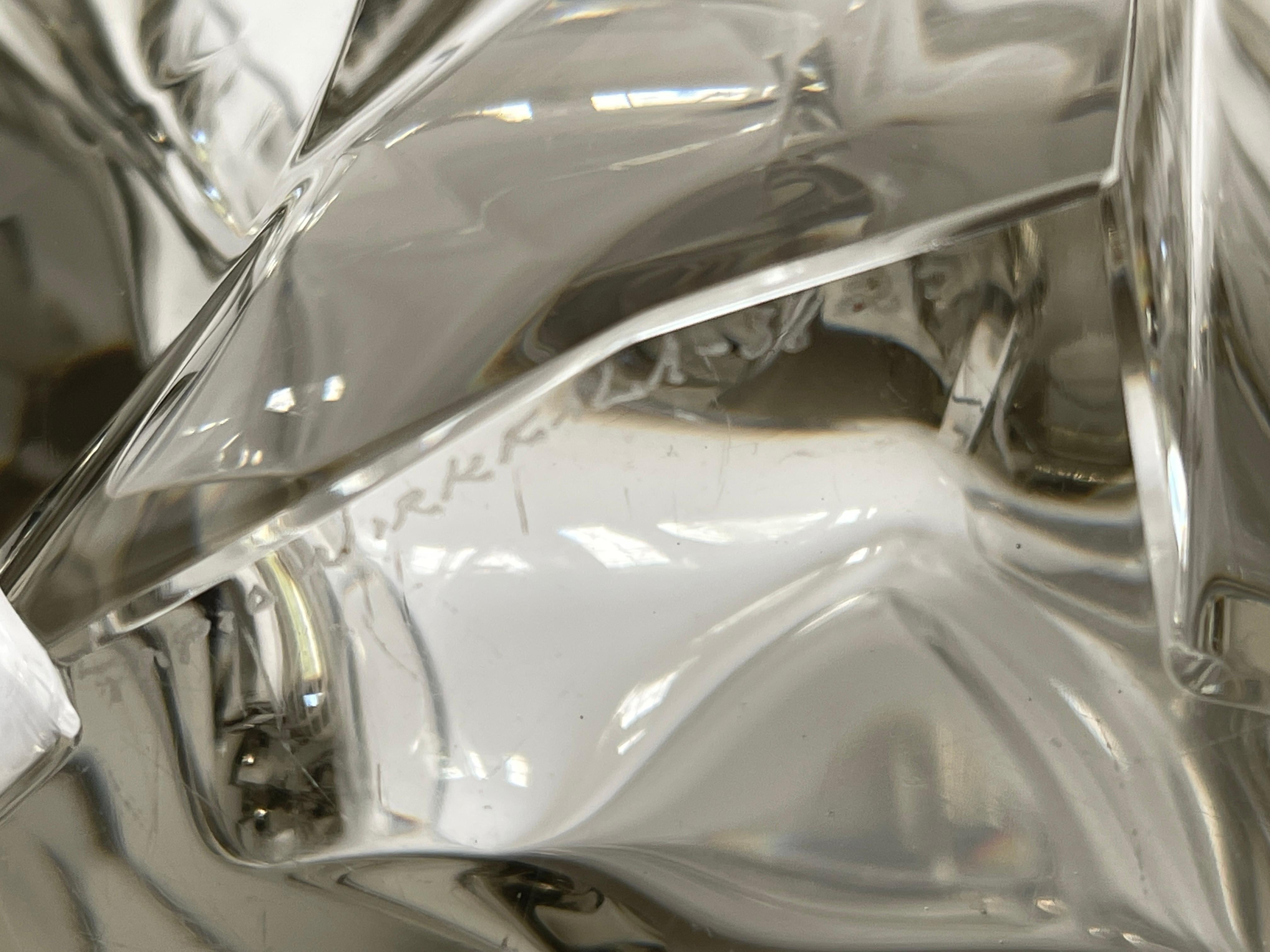 Tapio Wirkkala Iceberg Still Mold Blown Crystal Vase 3825 For Sale 2