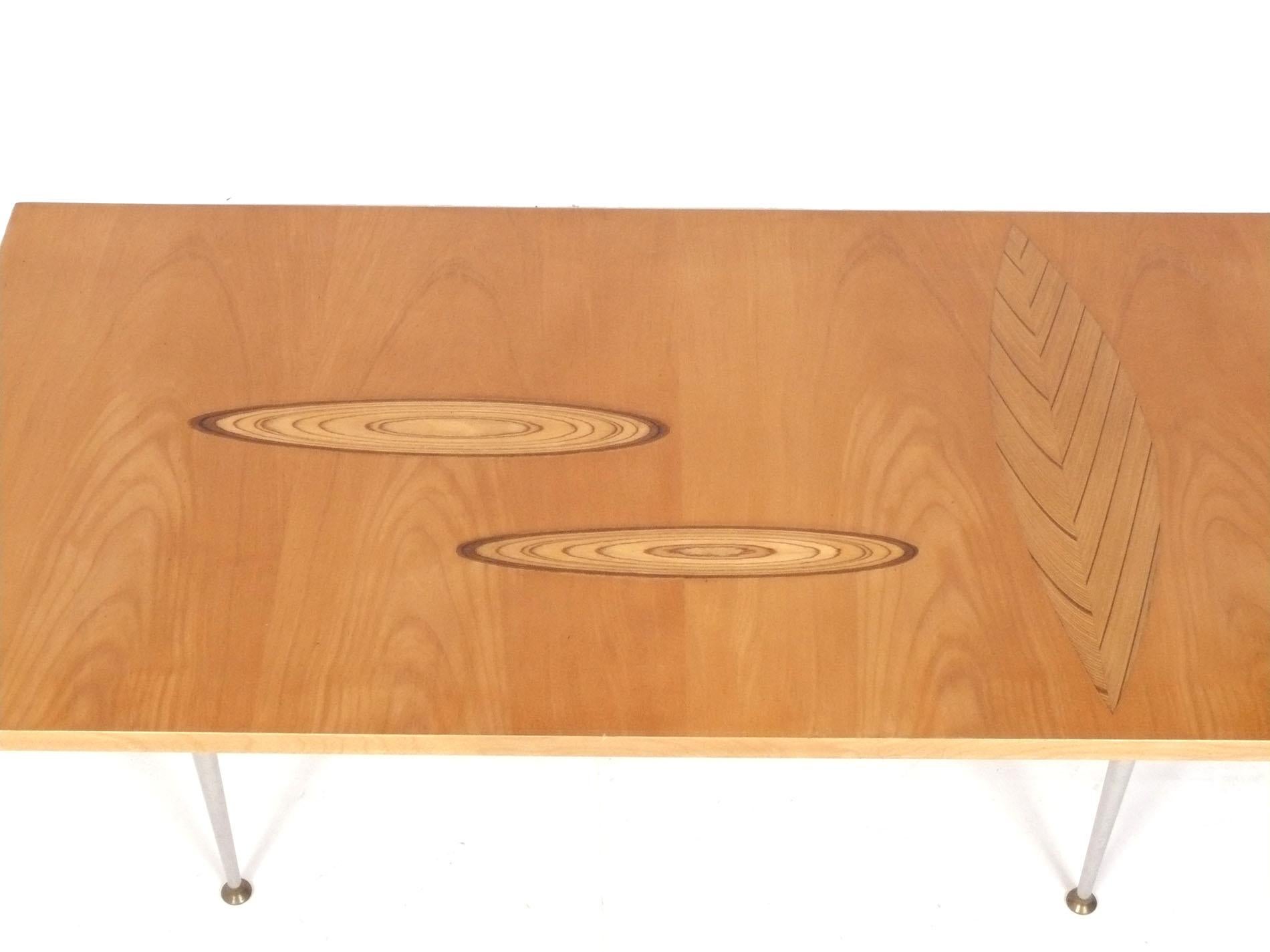 Table basse incrustée Tapio Wirkkala pour Asko Danish Modern Bon état - En vente à Atlanta, GA