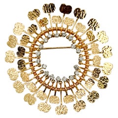 Tapio Wirkkala kinetic gold brooch "Aurinko"