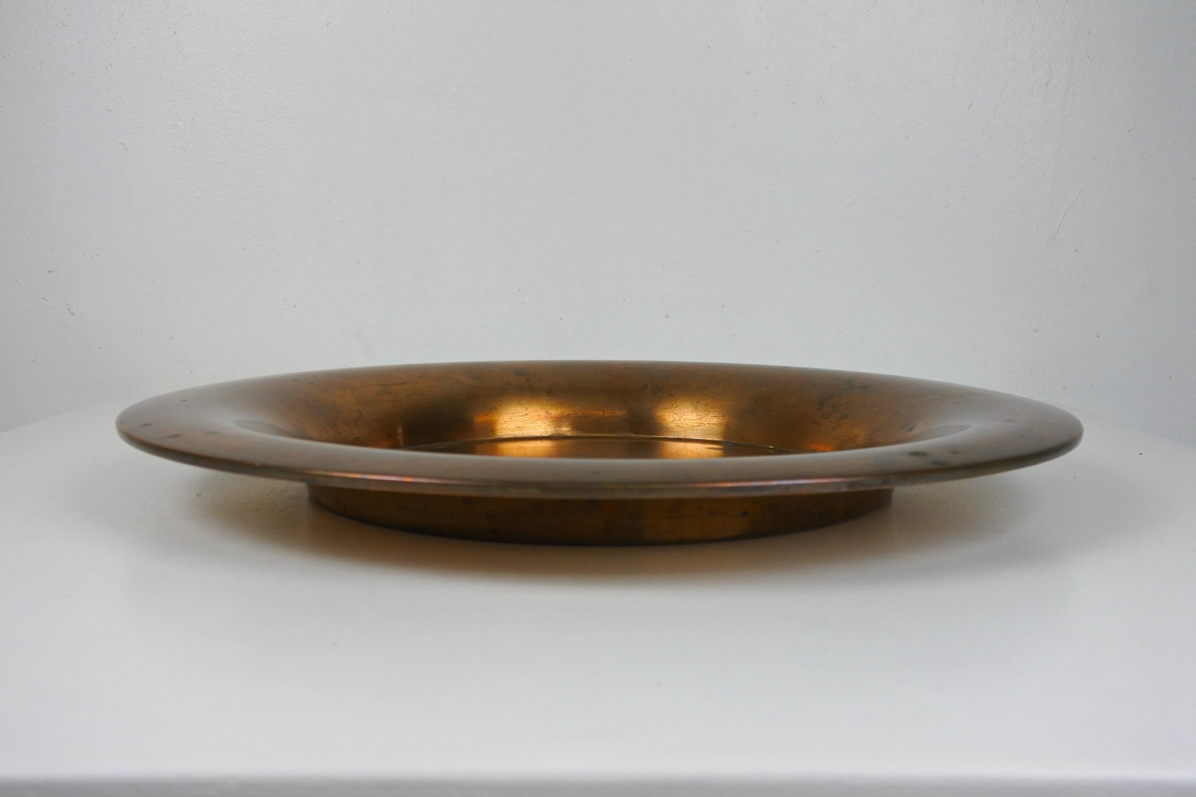 Tapio Wirkkala Large Patinated Bronze Dish Model TW 479, Finland, 1970s For Sale 3