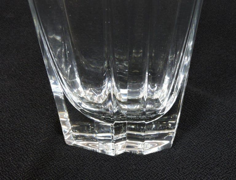 Late 20th Century Tapio Wirkkala Large Pinja Crystal Vase for Iitala Finland, Scandinavian Modern For Sale