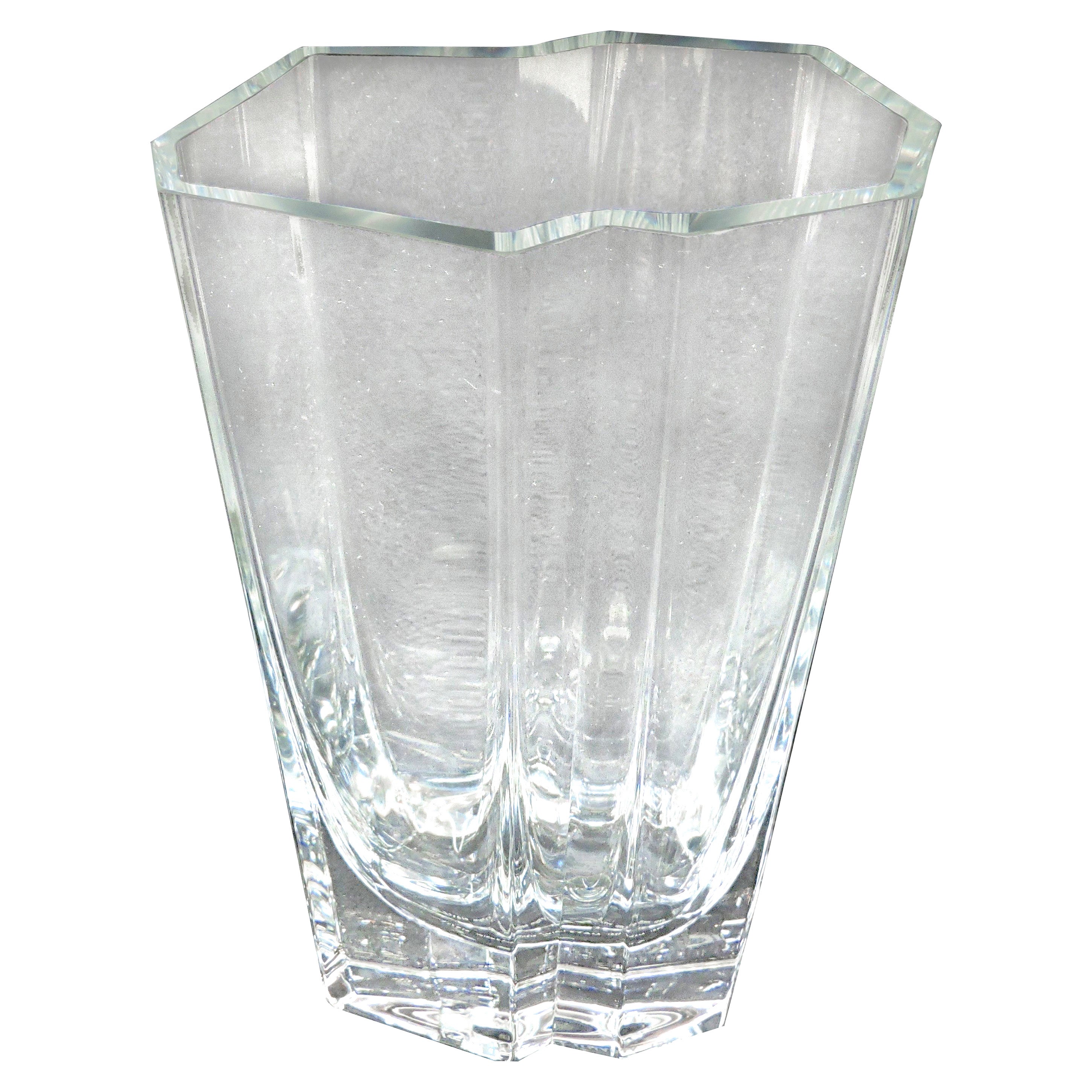 Grand vase en cristal Pinja de Tapio Wirkkala pour Iitala Finlande, Scandinavian Modern