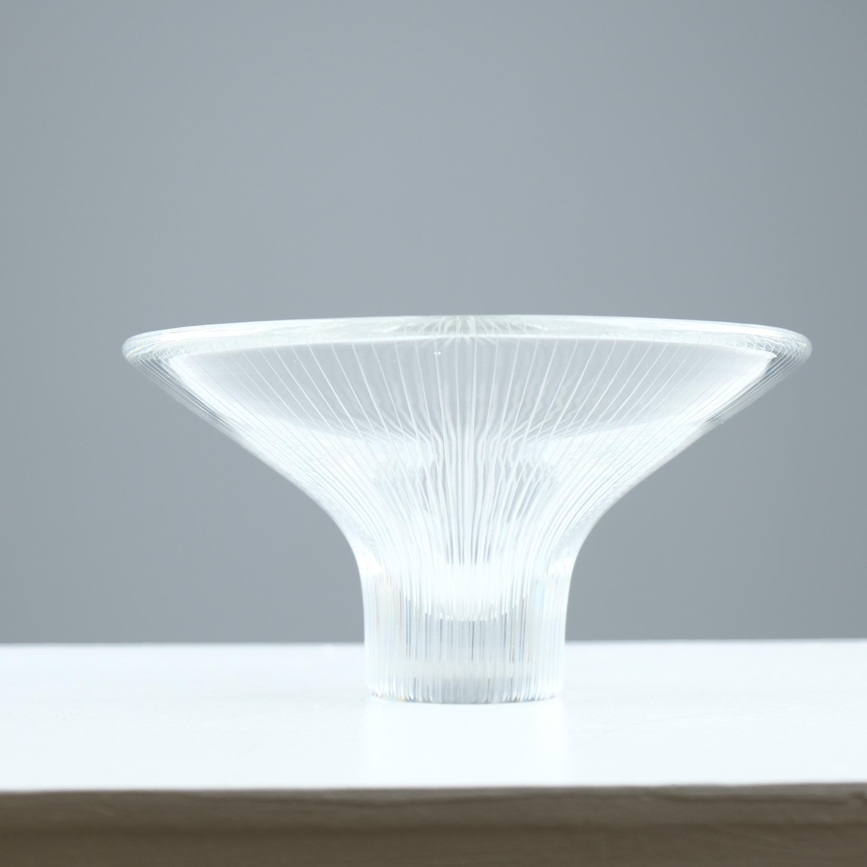 Finnish Tapio Wirkkala Line-engraved Vase / Art Object Model 3138, Iittala 1950s Finland For Sale