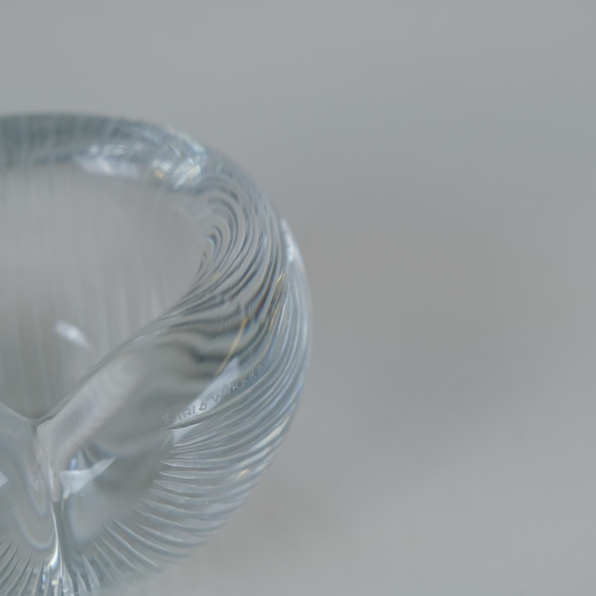 Tapio Wirkkala Vase mit Liniengravur Modell 3327, Iittala 1950er Jahre Finnland (Mitte des 20. Jahrhunderts) im Angebot