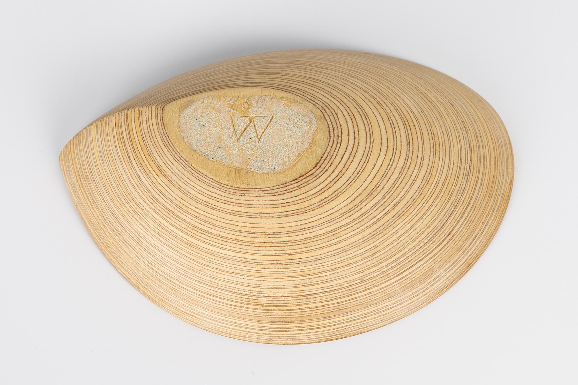 Tapio Wirkkala Finnish Hand Carved Leaf Platter For Sale 7