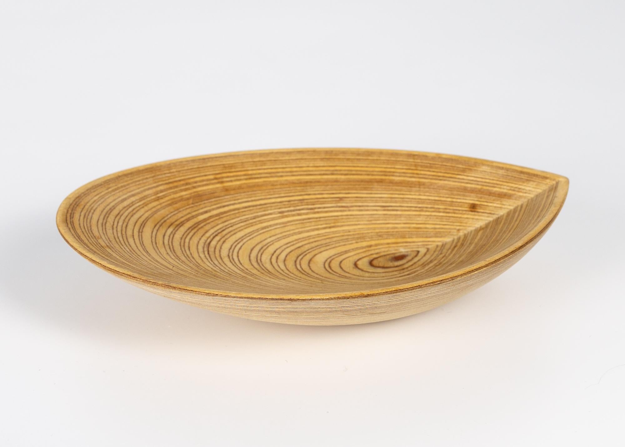 Tapio Wirkkala Finnish Hand Carved Leaf Platter For Sale 1
