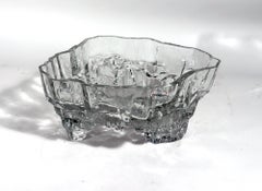 Tapio Wirkkala Mid-Century Glass Footed Bowl, Inari Pattern