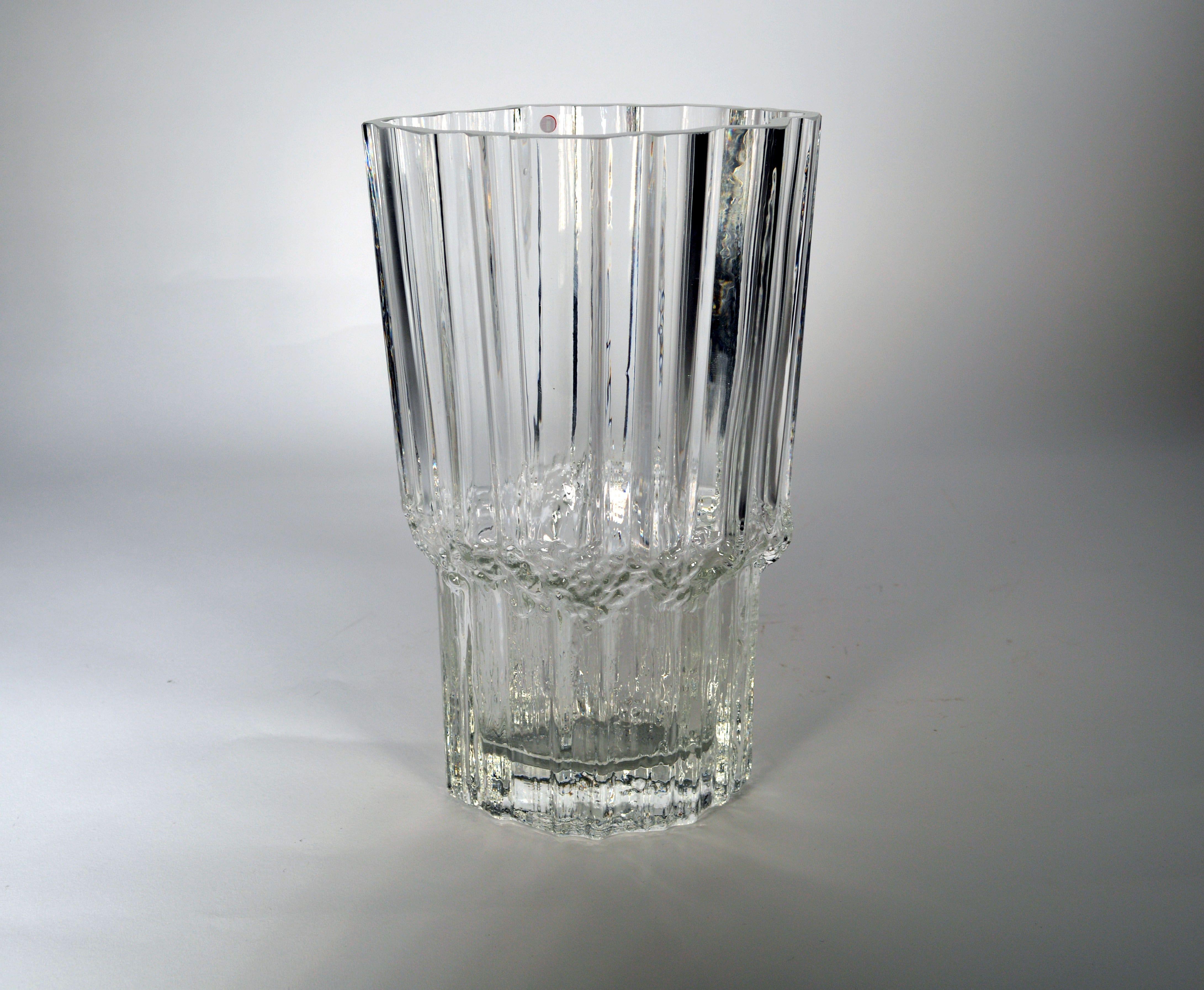 Vase en verre d'art « Pallas » de Tapio Wirkkala, moderniste du milieu du siècle dernier en vente 2