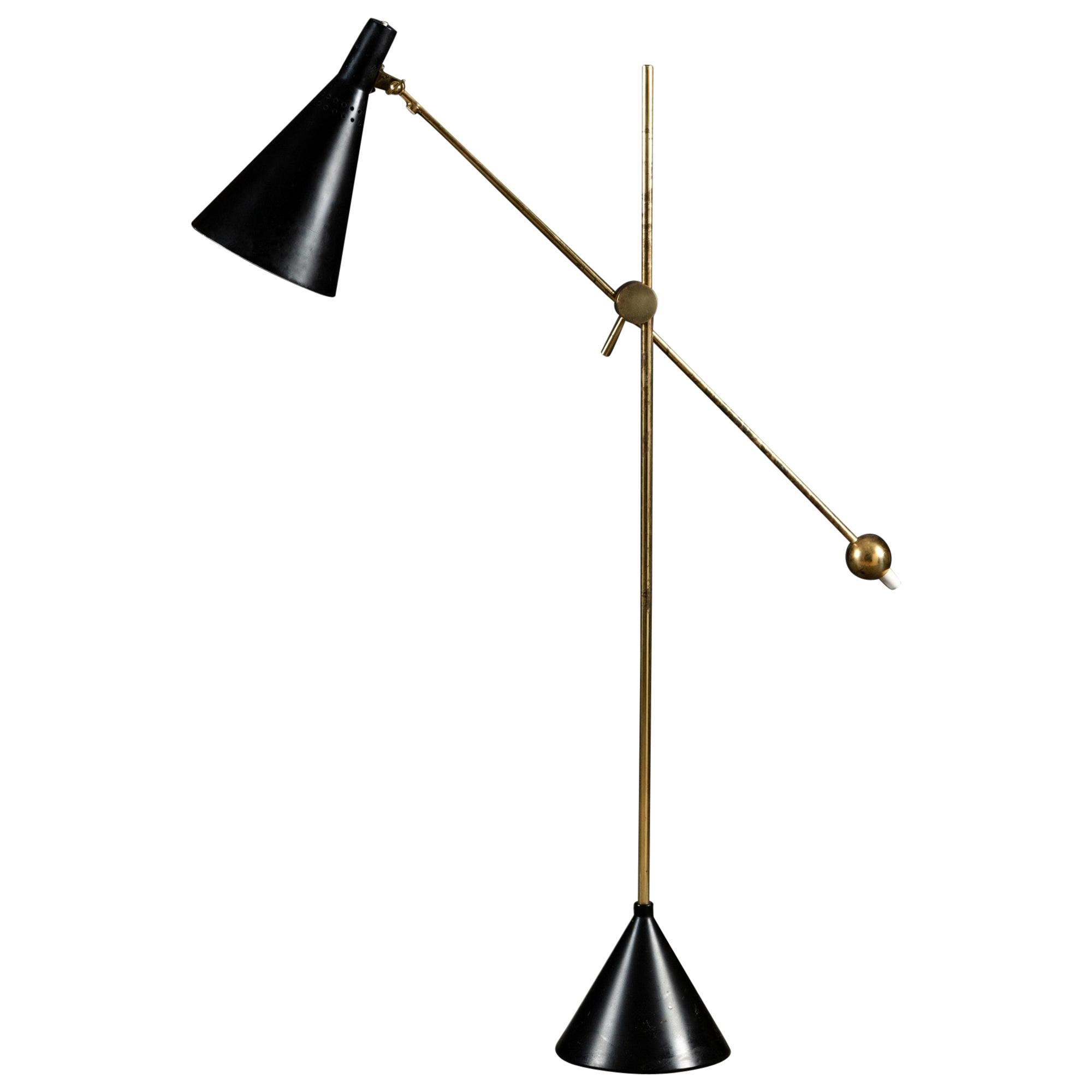 Tapio Wirkkala Model K10-11 Floor / Table Lamp, Made by Idman, Finland, 1950s