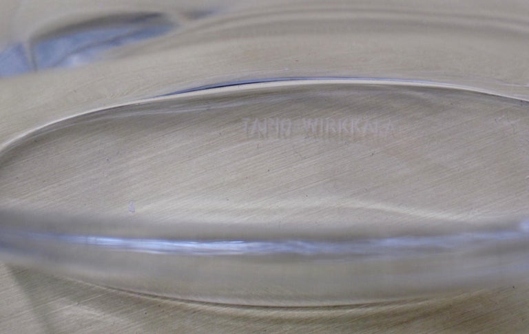 Tapio Wirkkala Ovalis Glass Vase For Sale 3
