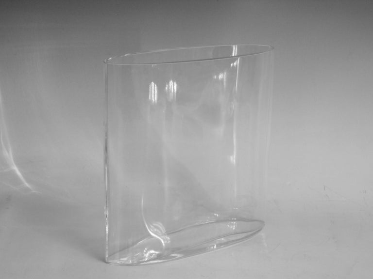 Blown Glass Tapio Wirkkala Ovalis Glass Vase For Sale