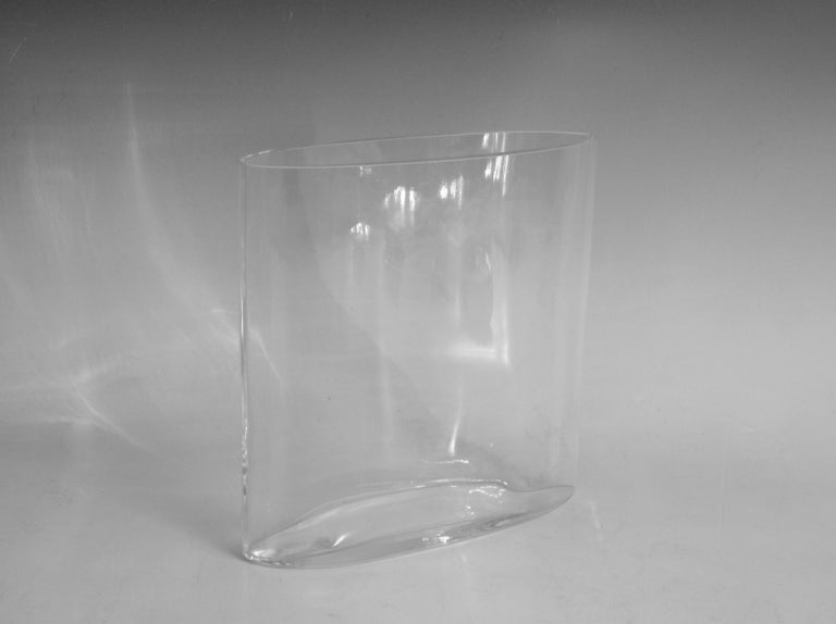 Tapio Wirkkala Ovalis Glass Vase For Sale 1