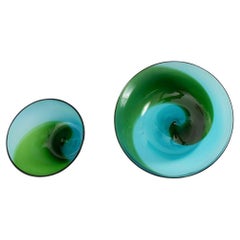 Tapio Wirkkala, Pareja de centros "coreanos" para Venini, cristal de Murano, 1966