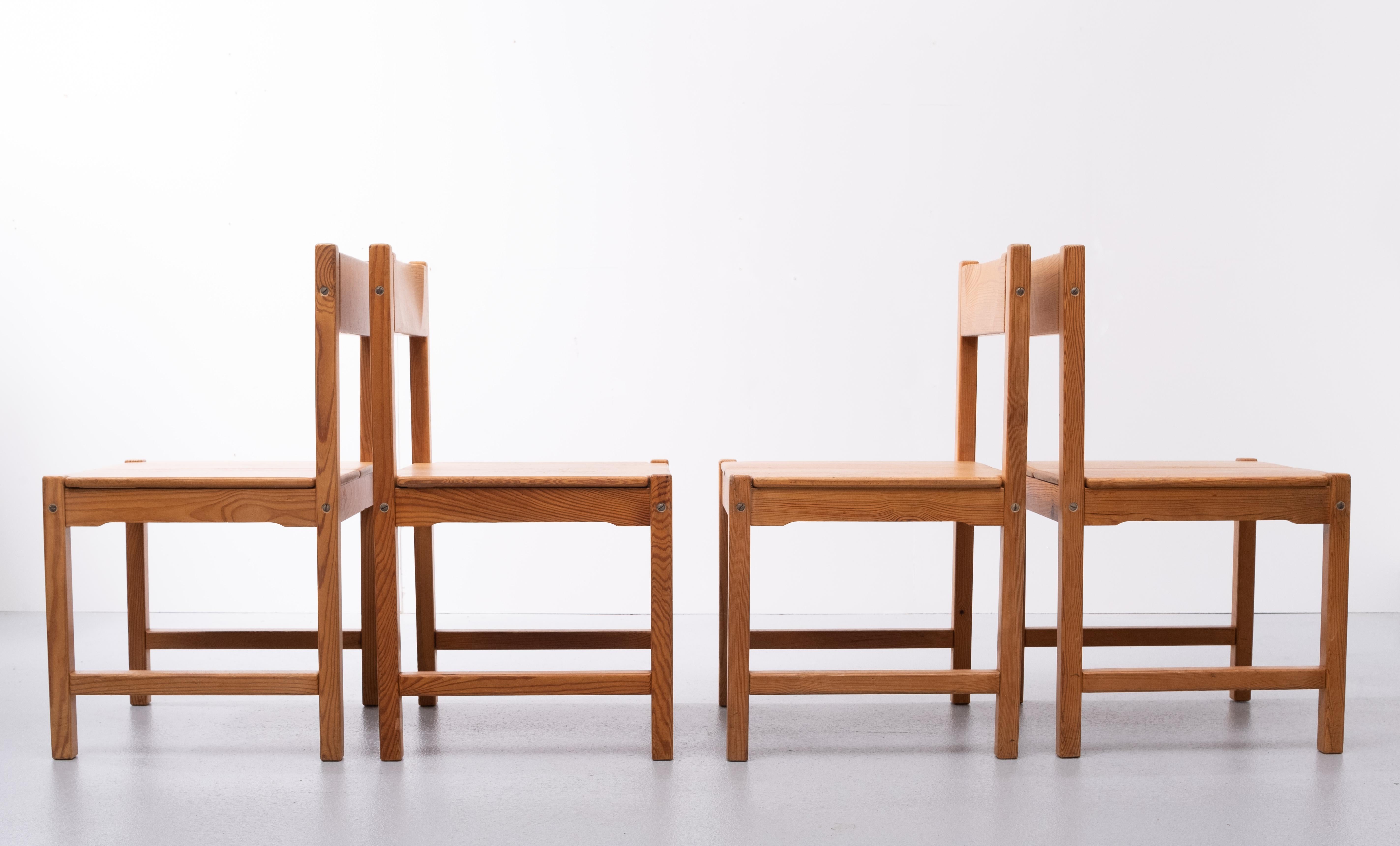 Tapio Wirkkala Pine Dining Chairs, 1960s For Sale 7
